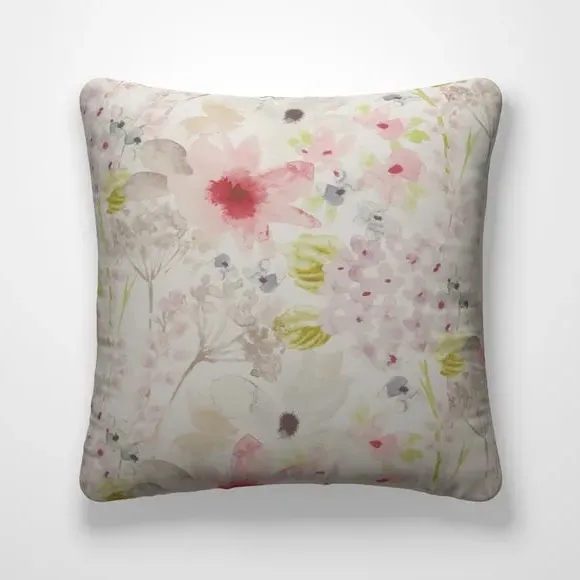 Cushion Cover with Floral Design - Pink
