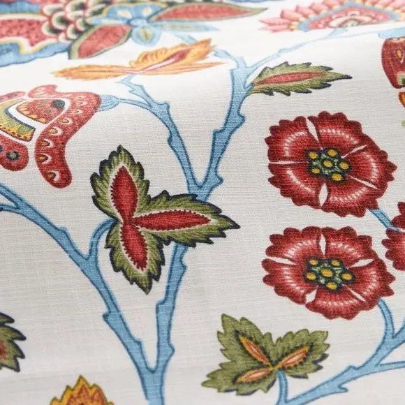 Cushion Cover with Floral Print - Multicoloured, Cotton