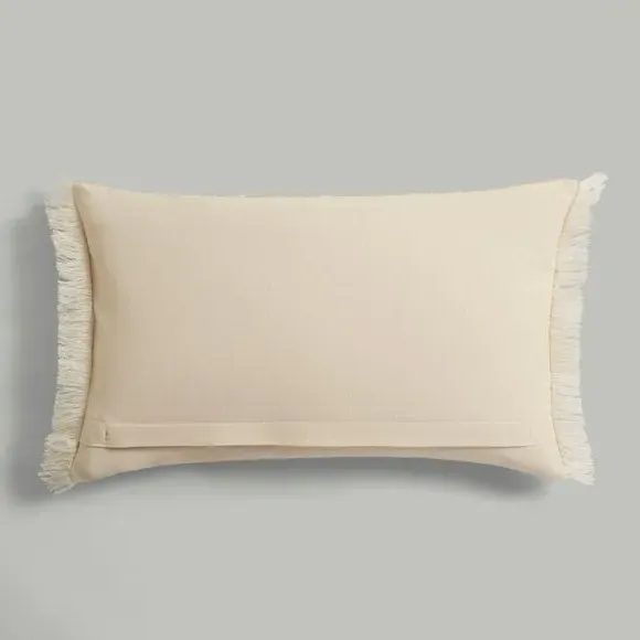 Cushion Cover with Fringe - Camel, Cotton