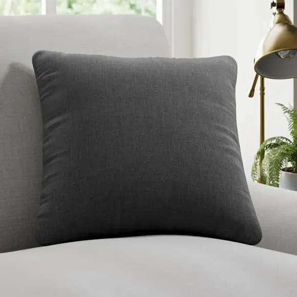 Cushion Cover with Geometric Design - Charcoal