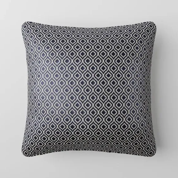 Cushion Cover with Geometric Design - Ink