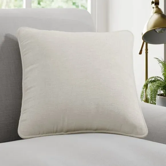 Cushion Cover with Geometric Design - Ivory