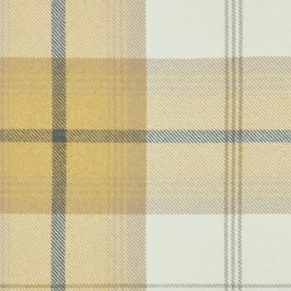 Cushion Cover with Highland Check - Ochre