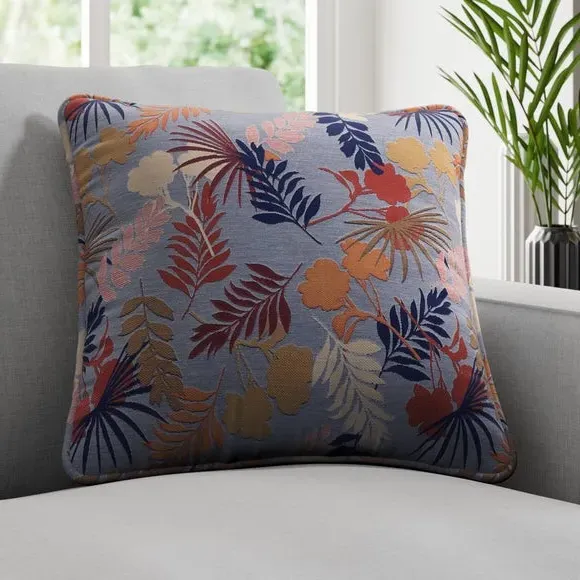 Cushion Cover with Leaf Design - Harlequin