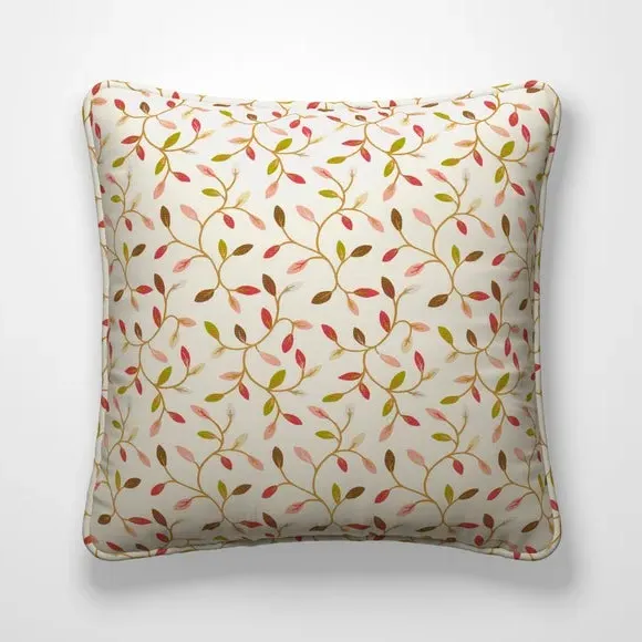 Cushion Cover with Leaf Design - Juliet Chintz