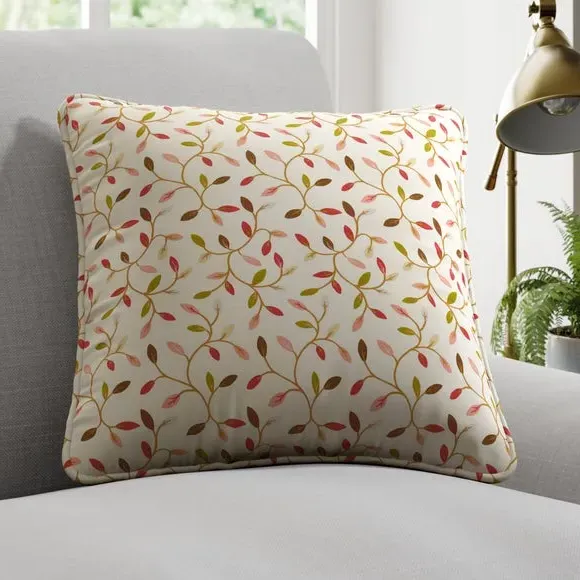 Cushion Cover with Leaf Design - Juliet Chintz