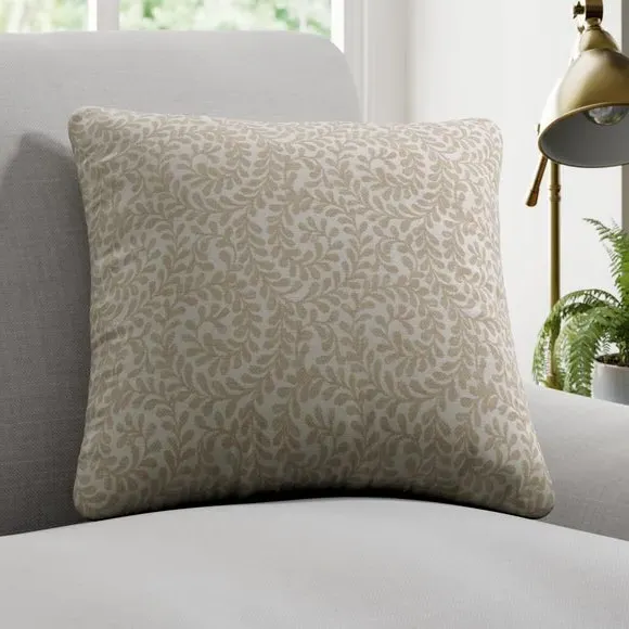 Cushion Cover with Leaf Design - Linen image