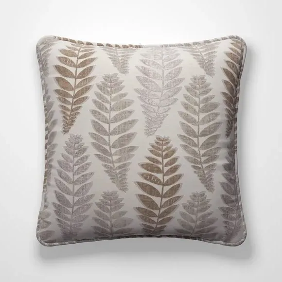 Cushion Cover with Leaf Design - Natural