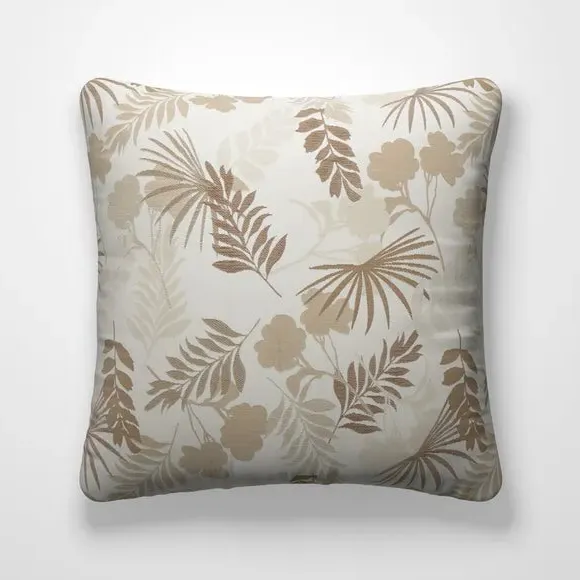 Cushion Cover with Leaf Design - Natural