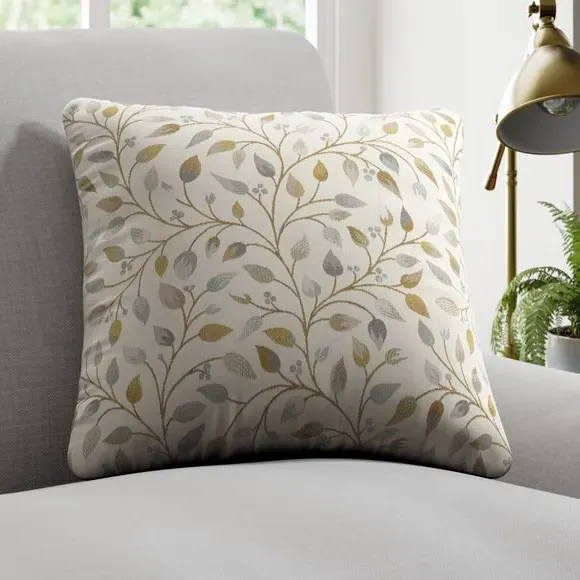 Cushion Cover with Leaf Design - Opal image