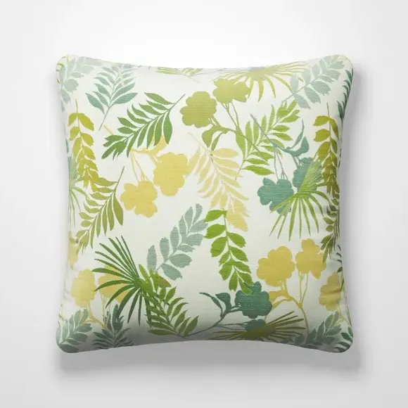 Cushion Cover with Leaf Design - Pampas