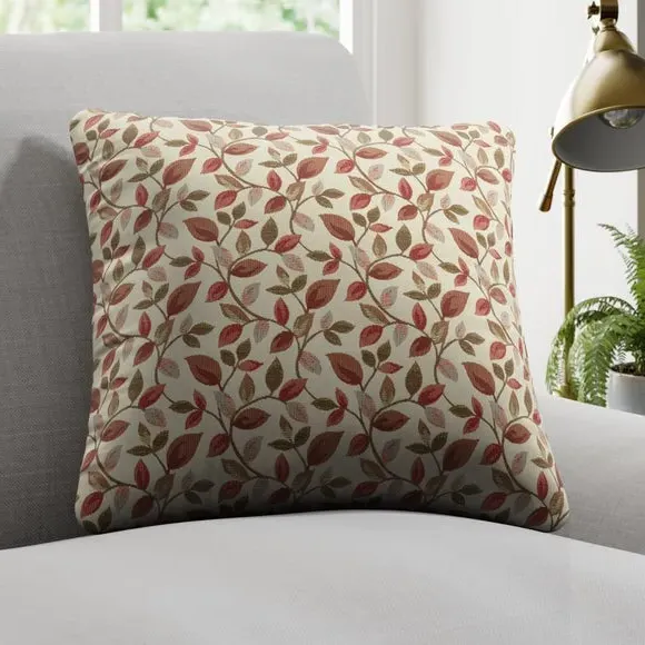 Cushion Cover with Leaf Design - Rosso product