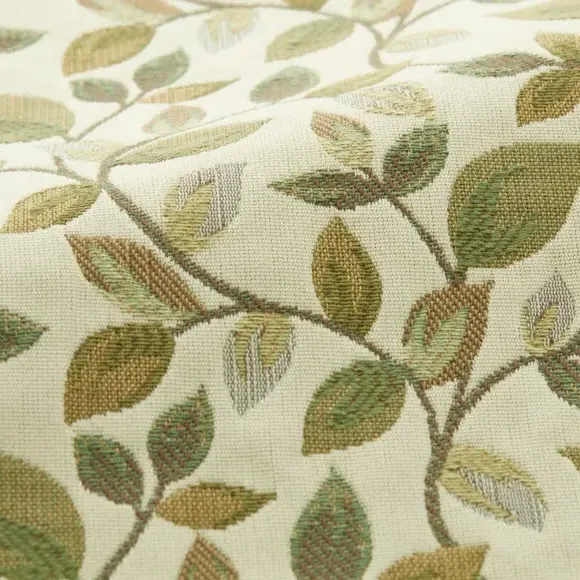 Cushion Cover with Leaf Design - Verdigris