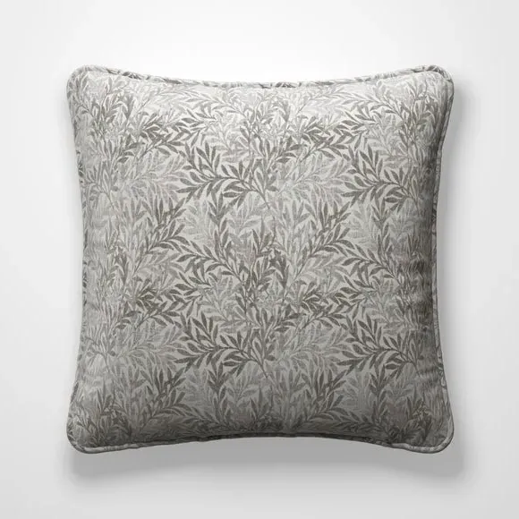 Cushion Cover with Leaf Pattern - Dove