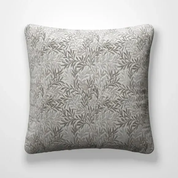 Cushion Cover with Leaf Pattern - Dove
