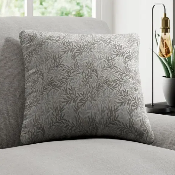 Cushion Cover with Leaf Pattern - Dove image