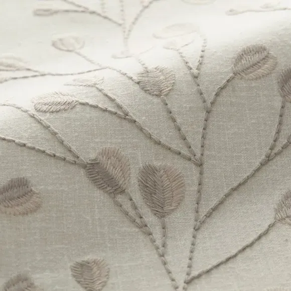 Cushion Cover with Leaf Pattern - Dove, Polyester