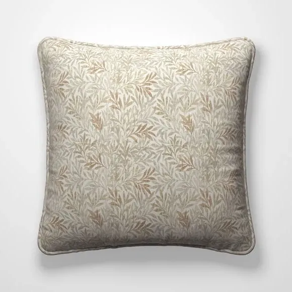 Cushion Cover with Leaf Pattern - Natural