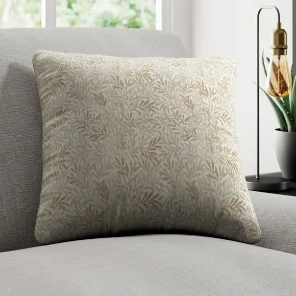 Cushion Cover with Leaf Pattern - Natural