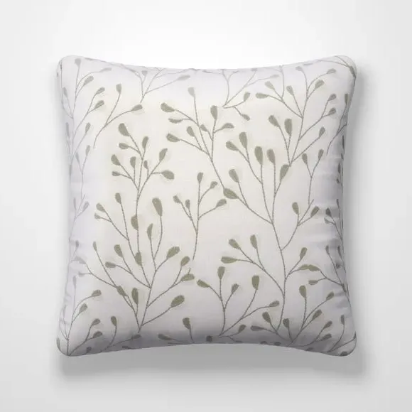 Cushion Cover with Leaf Pattern - Sage, Polyester