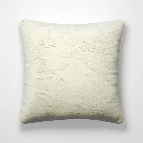 Cushion Cover with Leaf Trail - Ivory, Cotton