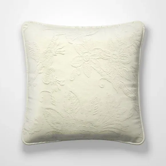 Cushion Cover with Leaf Trail - Ivory, Cotton