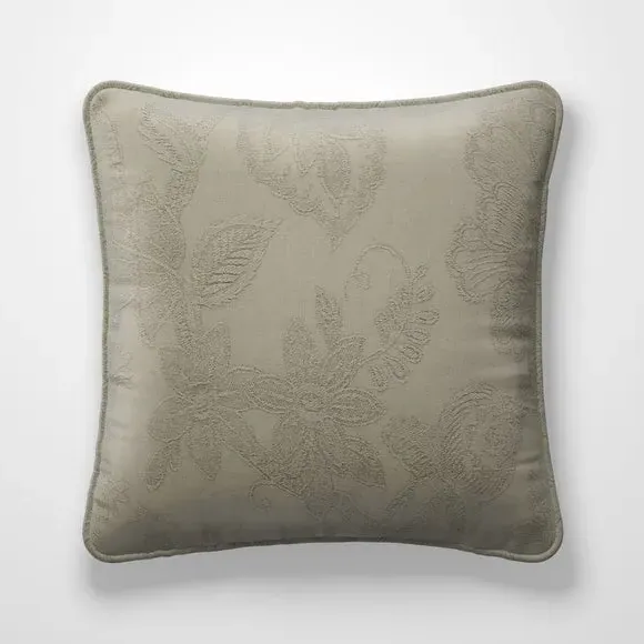 Cushion Cover with Leaf Trail - Taupe, Cotton