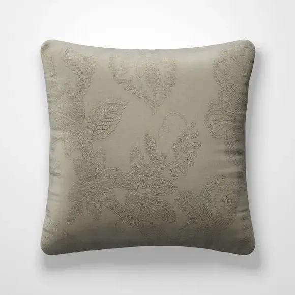 Cushion Cover with Leaf Trail - Taupe, Cotton