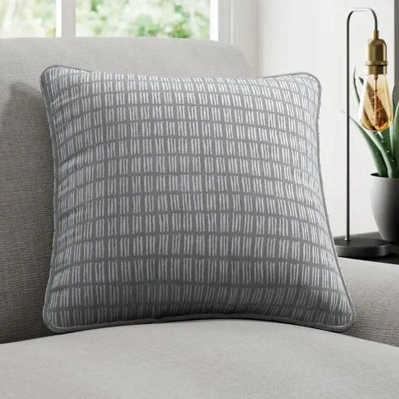 Cushion Cover with Motif Pattern - Slate