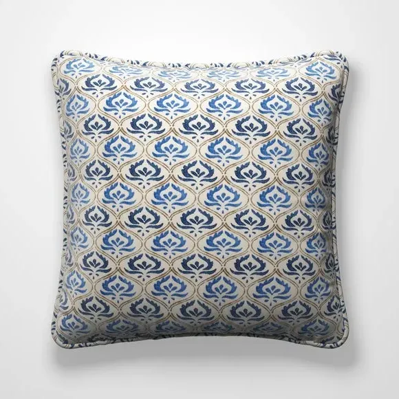 Cushion Cover with Piped Edge - Batik Print