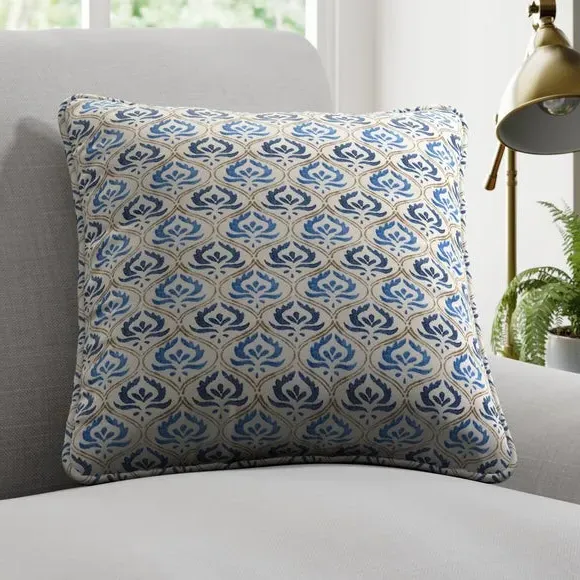 Cushion Cover with Piped Edge - Batik Print