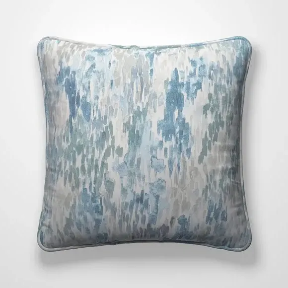 Cushion Cover with Piped Edge - Blue