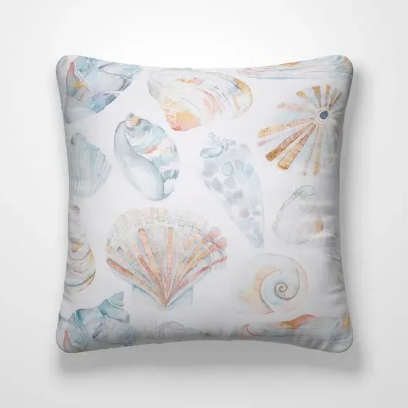 Cushion Cover with Piped Edge - Blue, Cotton