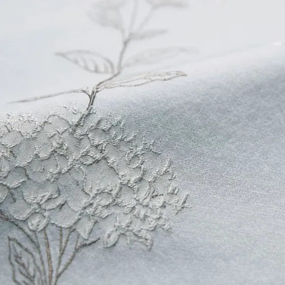 Cushion Cover with Piped Edge - Blue, Faux Silk