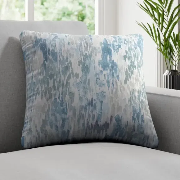 Cushion Cover with Piped Edge - Blue image