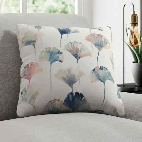 Cushion Cover with Piped Edge - Blush, Floral image
