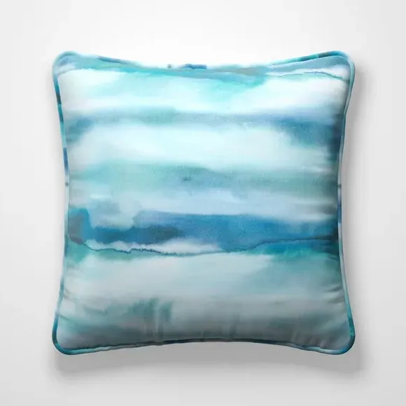 Cushion Cover with Piped Edge - Cobalt, Cotton