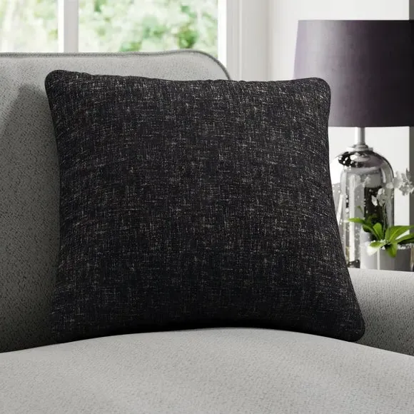 Cushion Cover with Piped Edge - Grey, Jacquard image