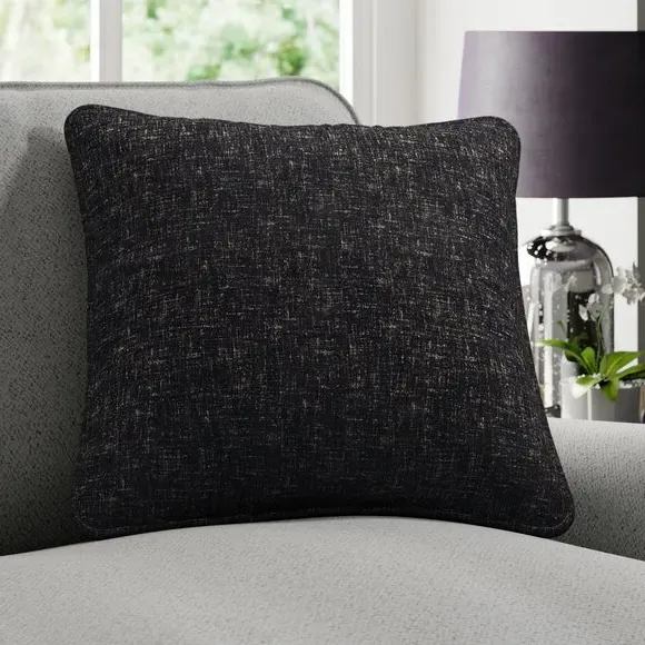 Cushion Cover with Piped Edge - Grey, Jacquard