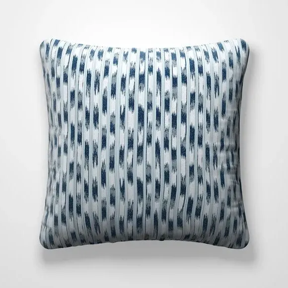 Cushion Cover with Piped Edge - Indigo, Jacquard