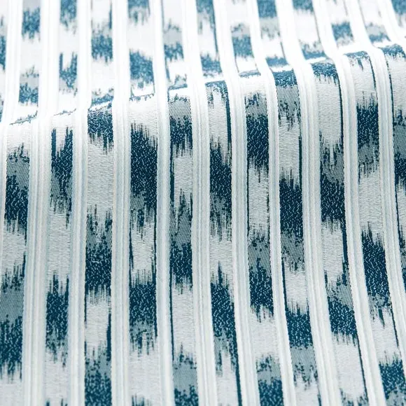 Cushion Cover with Piped Edge - Indigo, Jacquard