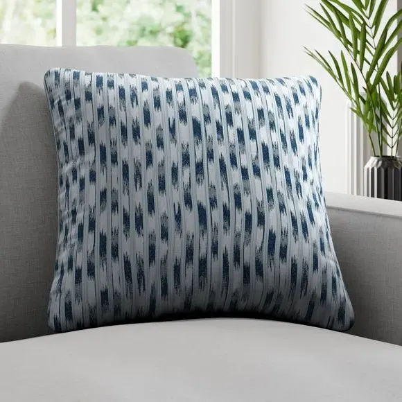Cushion Cover with Piped Edge - Indigo, Jacquard image