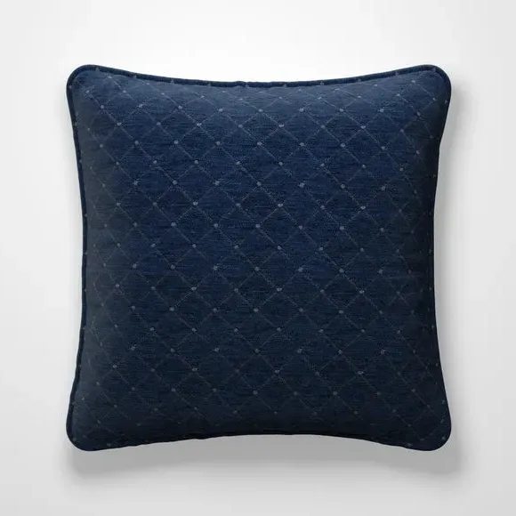 Cushion Cover with Piped Edge - Navy