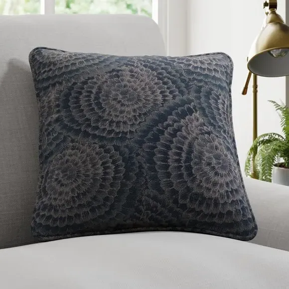 Cushion Cover with Piped Edge - Navy