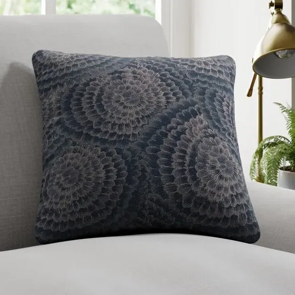 Cushion Cover with Piped Edge - Navy