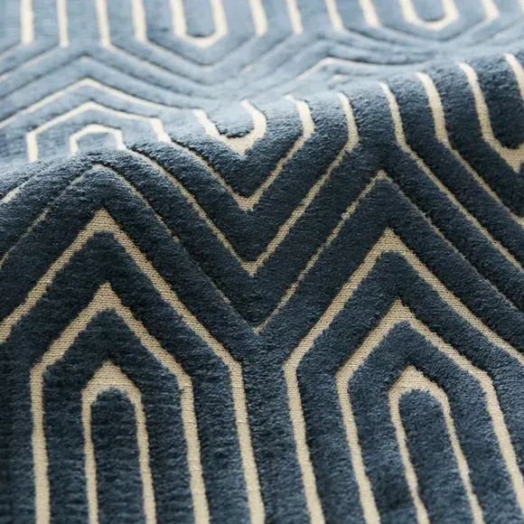 Cushion Cover with Piped Edge - Navy, Velvet