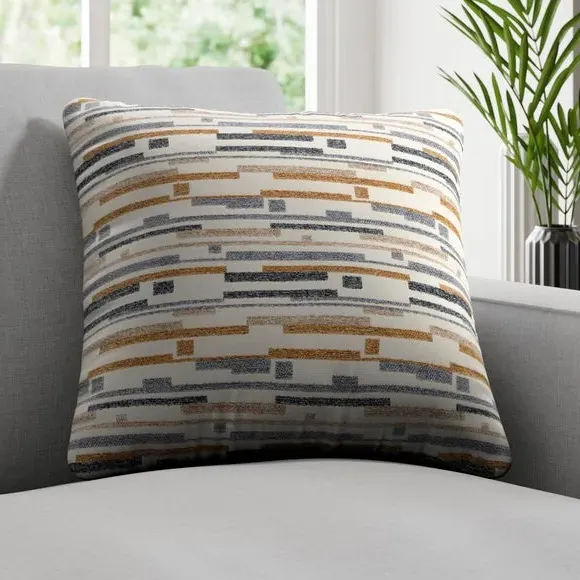 Cushion Cover with Piped Edge - Ochre, Boucle