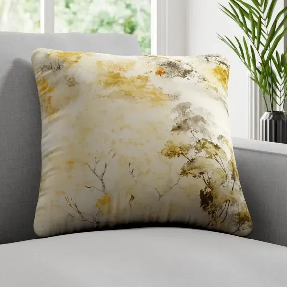 Cushion Cover with Piped Edge - Ochre