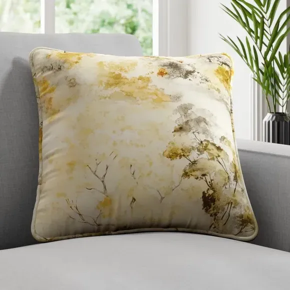 Cushion Cover with Piped Edge - Ochre