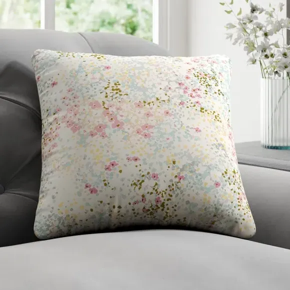 Cushion Cover with Piped Edge - Pink, Cotton image